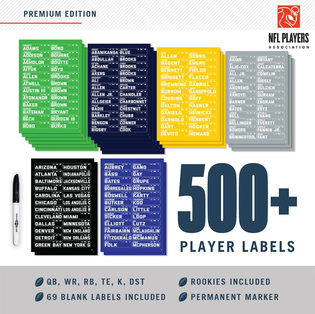 2026 ESPN Fantasy Football Draft Board Kit - 12, 10, 8 team - Image 3