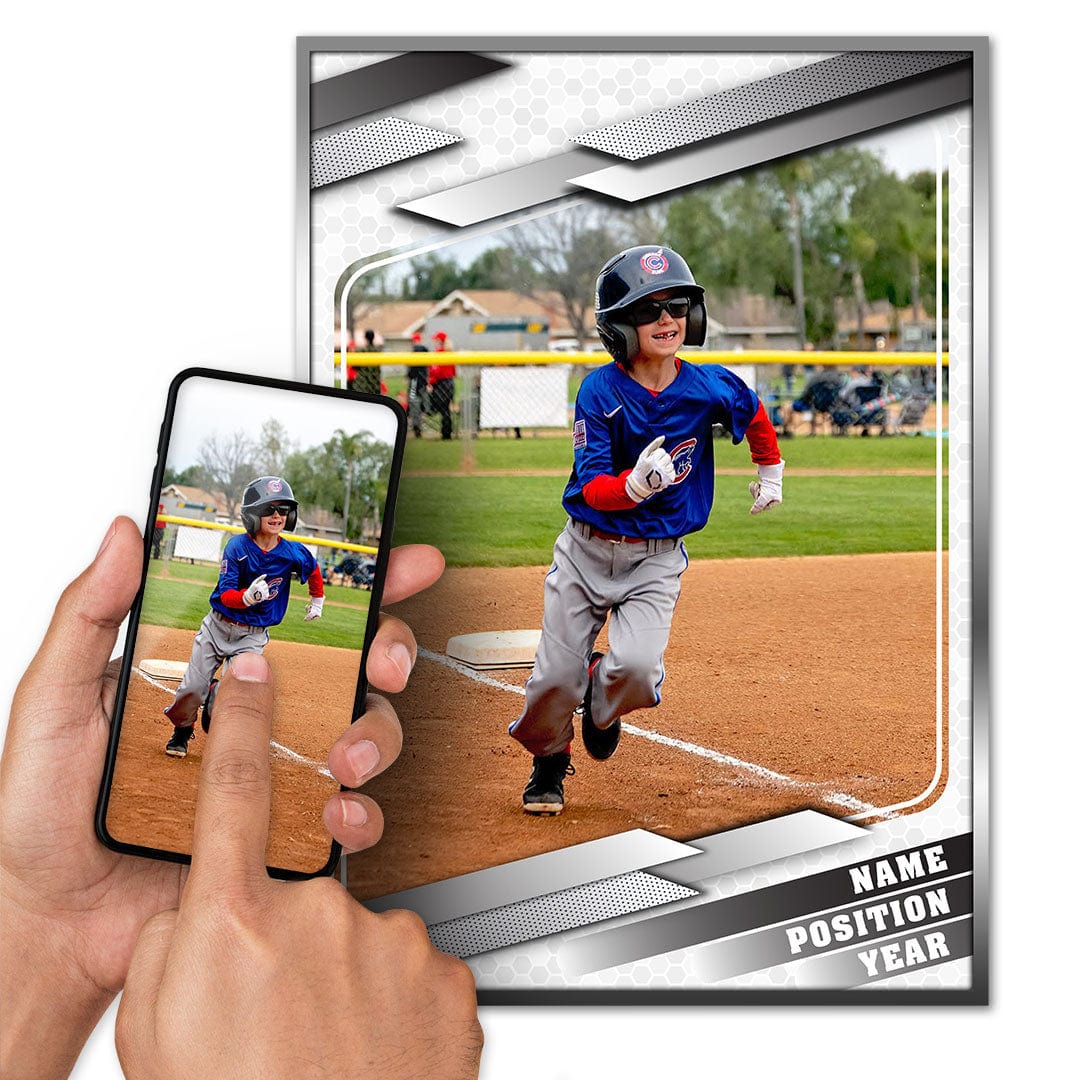 Modern Baseball Trading Card - Metal Wall Art - Image 3