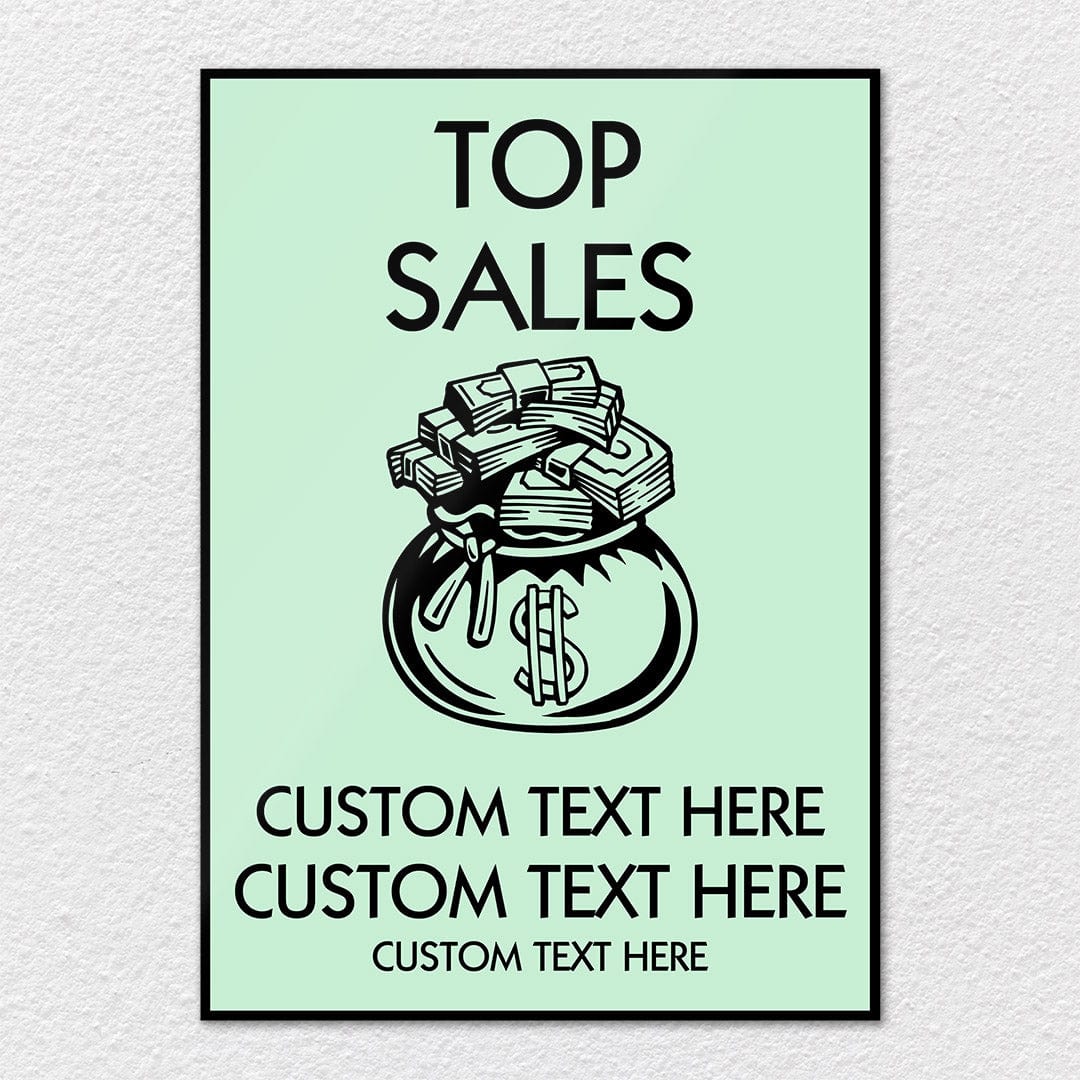Monopoly Top Sales Playcard - Metal Wall Art - Image 6