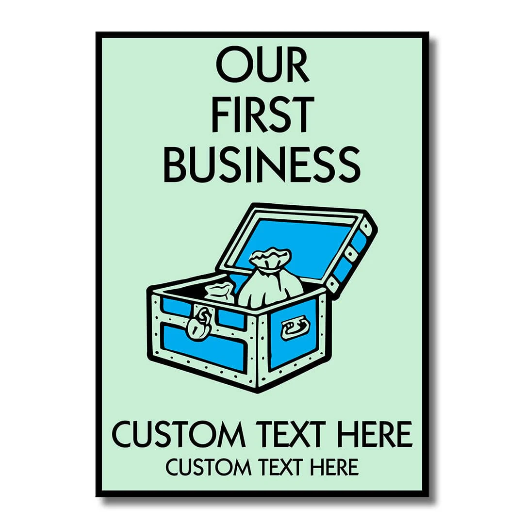 Our First Business - Monopoly Metal Wall Art