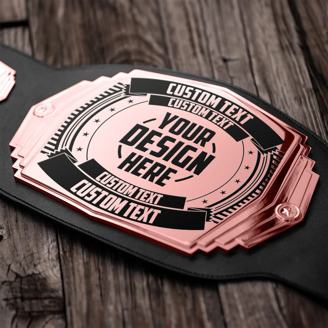 Rose Gold Ultimate 6lb Custom Championship Belt - Image 3